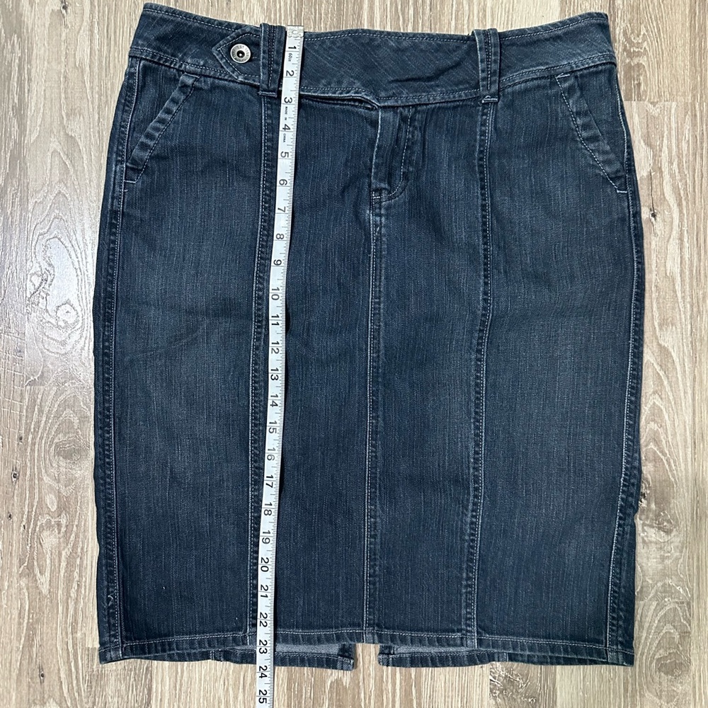 Gap Jeans Denim Skirt Long Size‎ 14 Back Slit Y2K - Picture 8 of 11